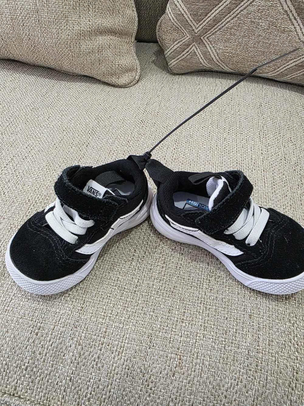 Vans Kids Black & White Skate Sneakers